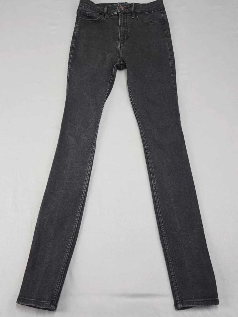 Hollister Womens 25 High Rise Super Skinny Jeans Faded Black Classic Stretch